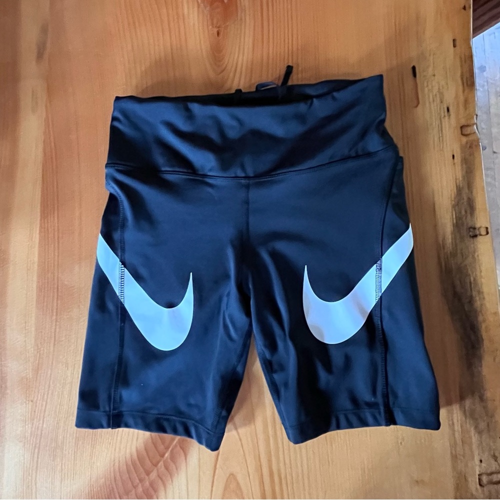 NIKE dri-fit large swoosh athletic shorts